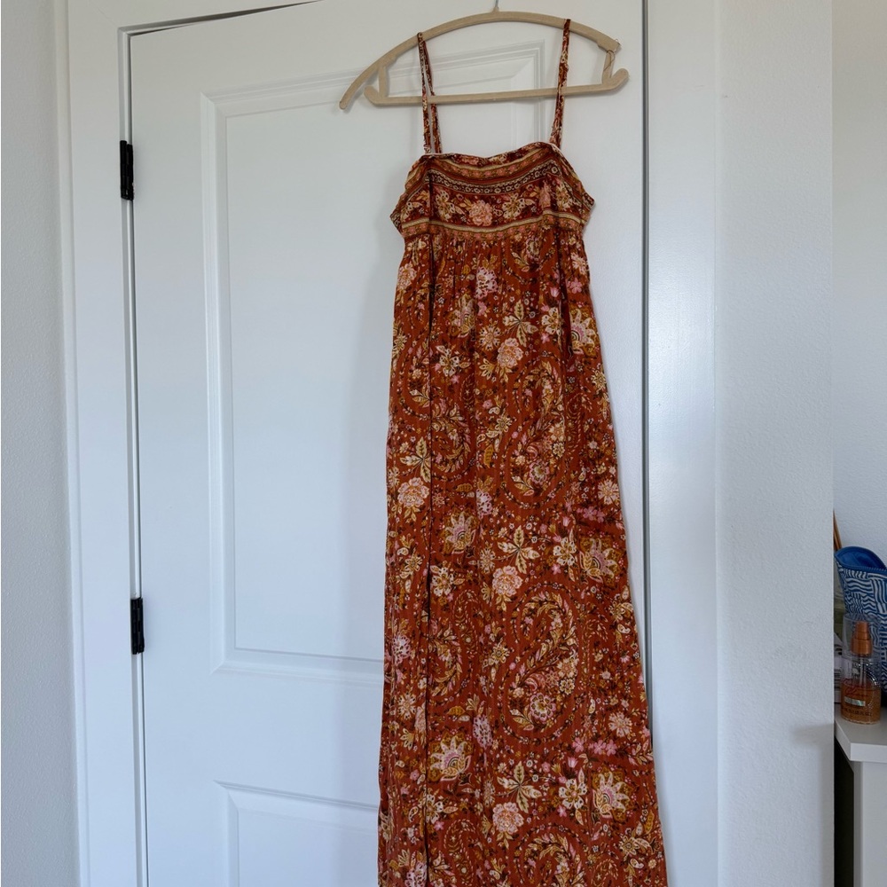 American Eagle Outfitters Red and Orange Maxi Sundress